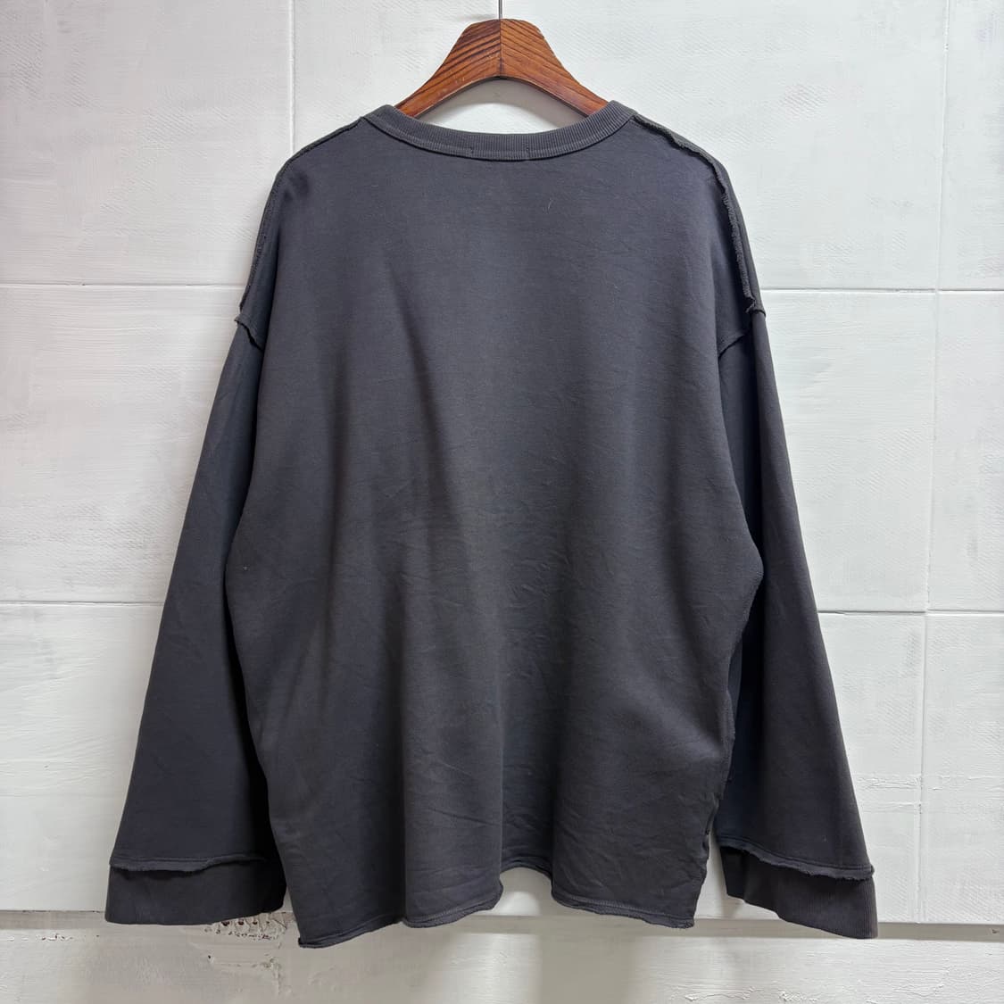 Journal Standard 저널 스탠다드 컷오프 기모 코튼 차콜가디건 상품이미지6