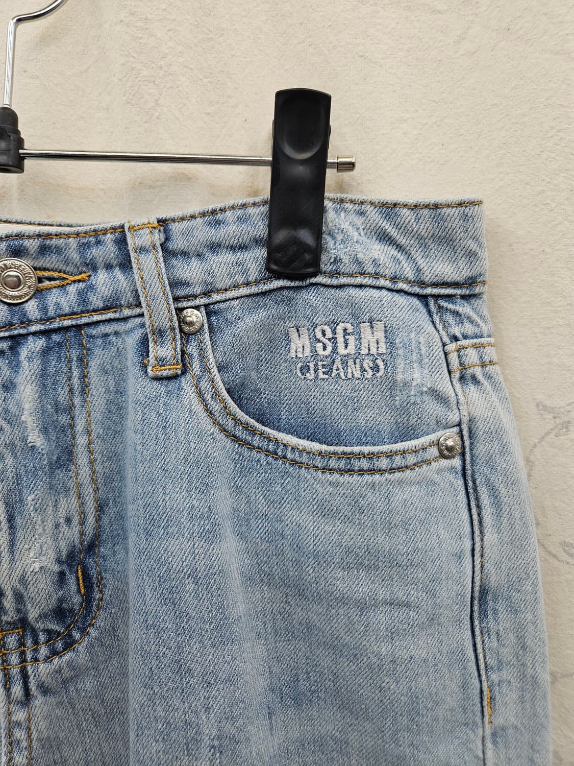 MSGM 연청 데님 팬츠 상품이미지3