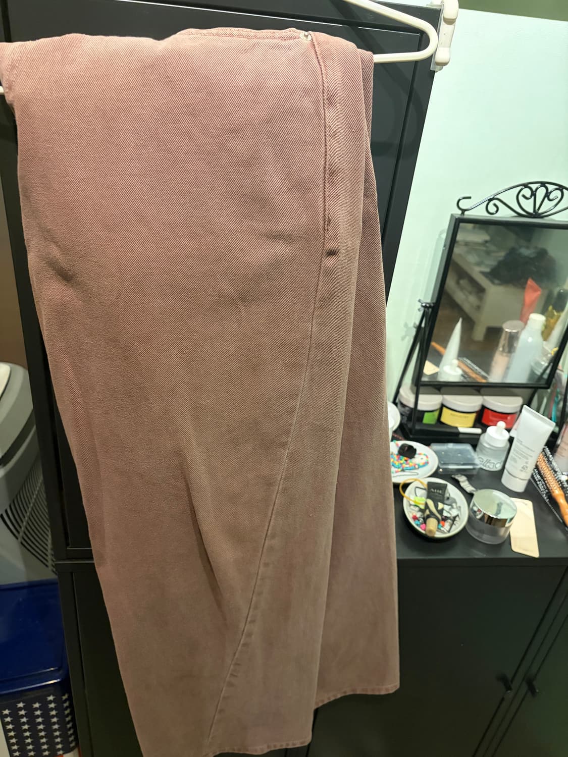 애프터프레이 와이드 슬래시 데님진스 그레이프 사이즈s 상품이미지2