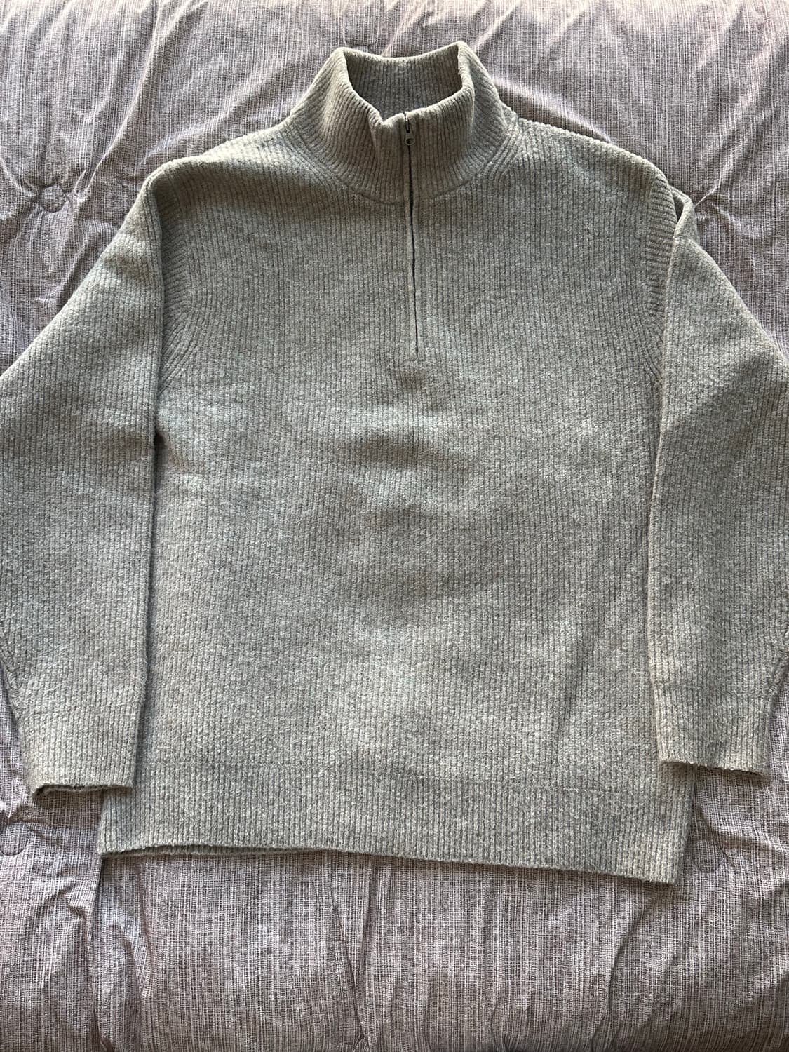 유니클로 니트집업 XL 아이보리 상품이미지1