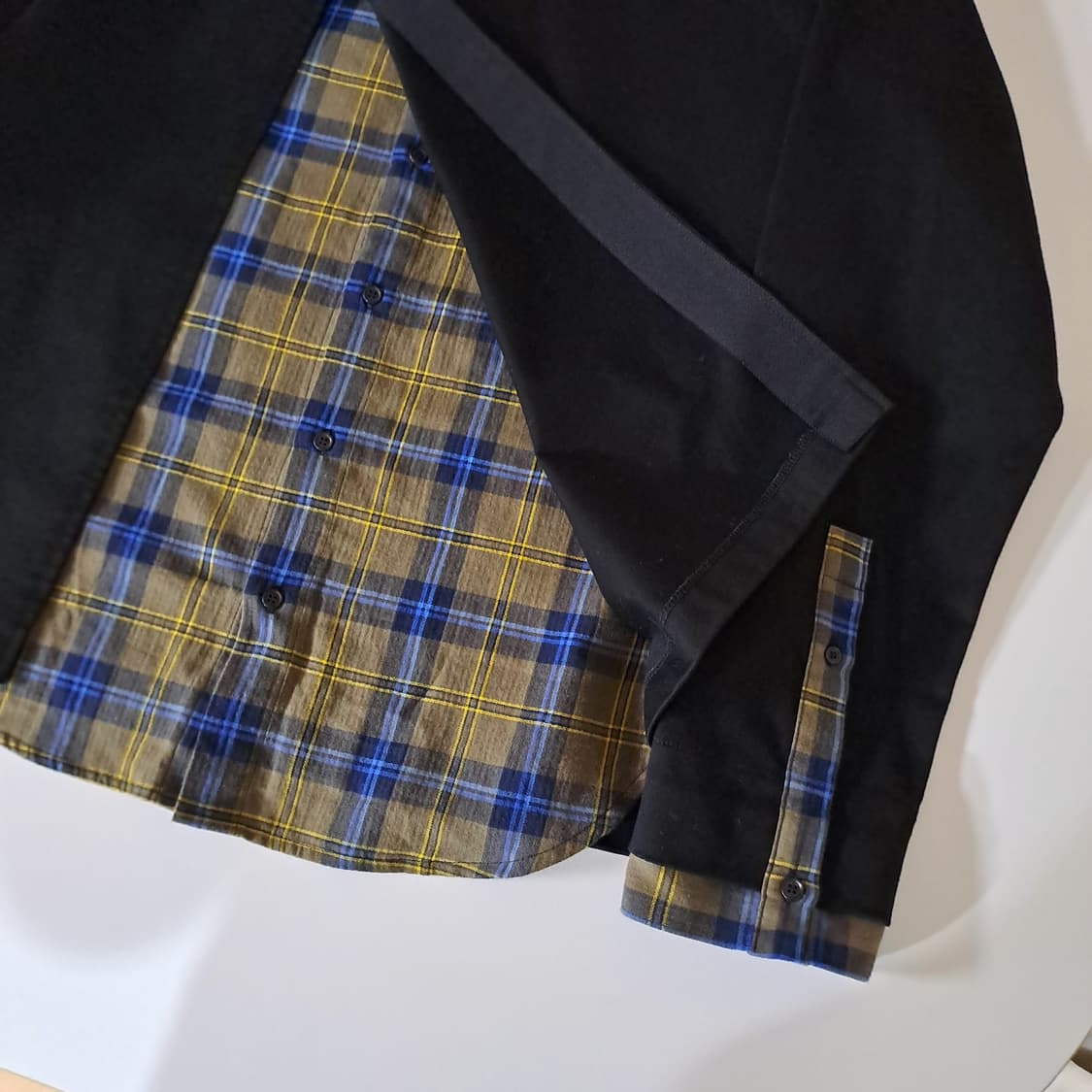 (택포) 솔리드옴므 레이어드 셔츠 상태 최상 46 B576 상품이미지7