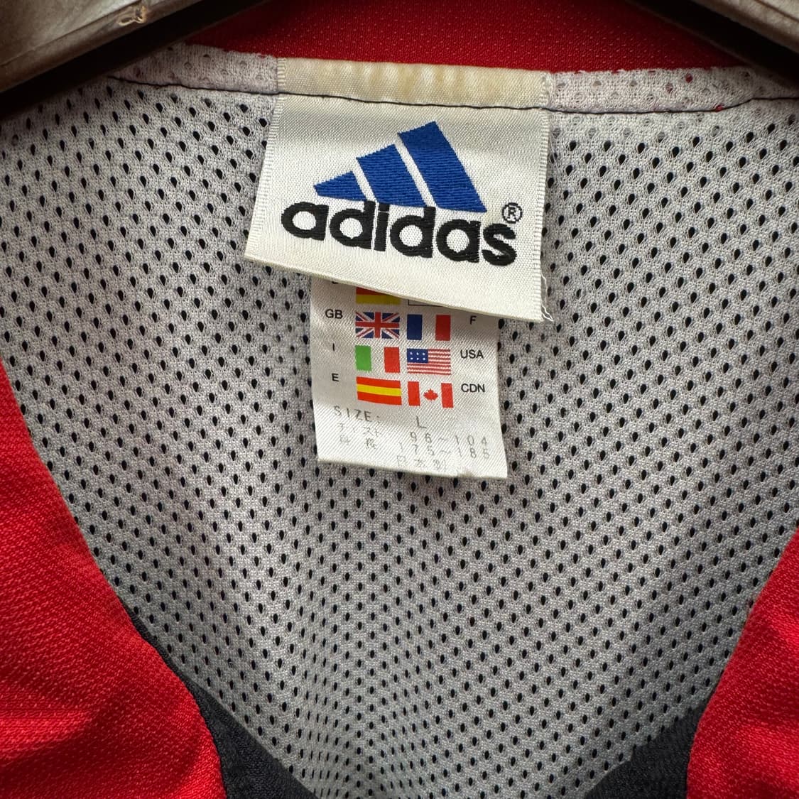 00s 아디다스 올드스쿨 메쉬 안감 트랙자켓 레드 블랙 상품이미지6