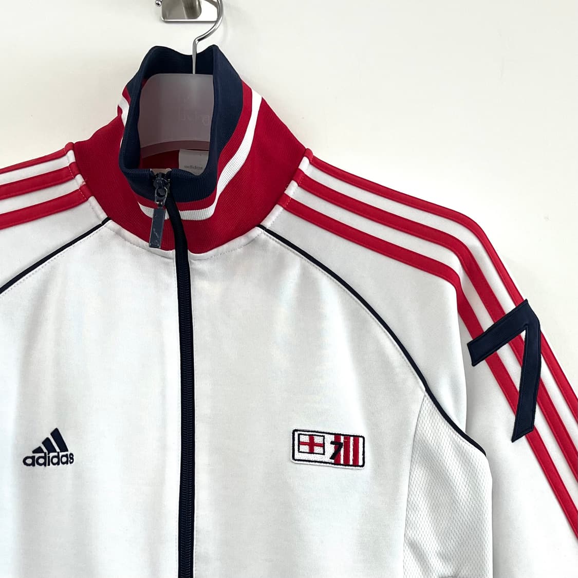 아디다스 잉글랜드 국대 화이트 레드 트랙탑 져지 상품이미지5