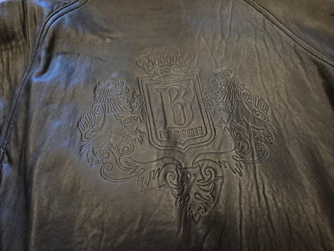 90s BOSSINI 램스킨 봄버 상품이미지6