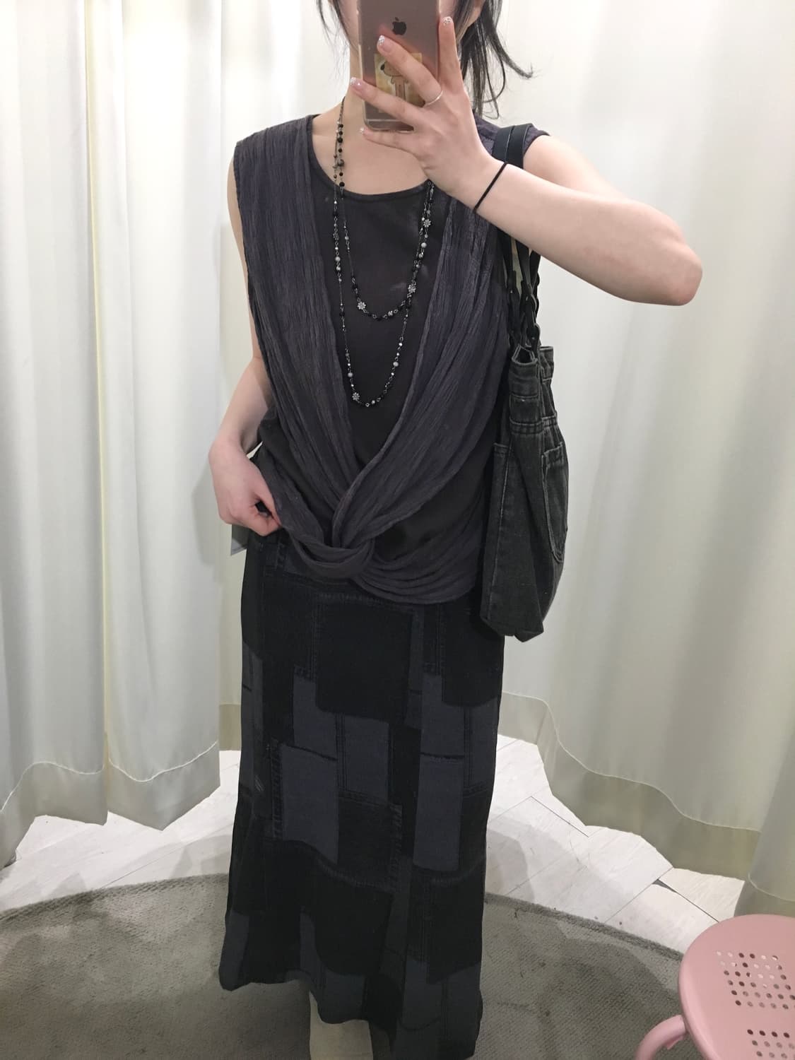 riraku draped sleeveless 상품이미지3