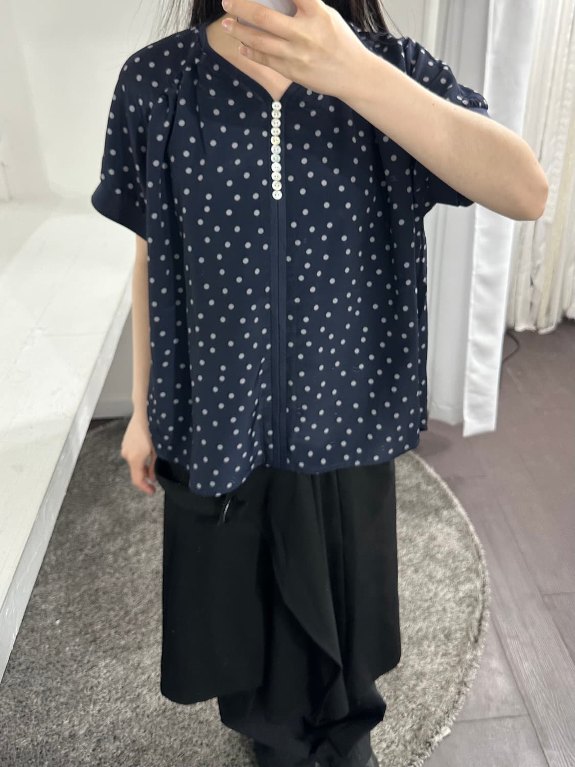 kamakura dot design blouse 상품이미지2