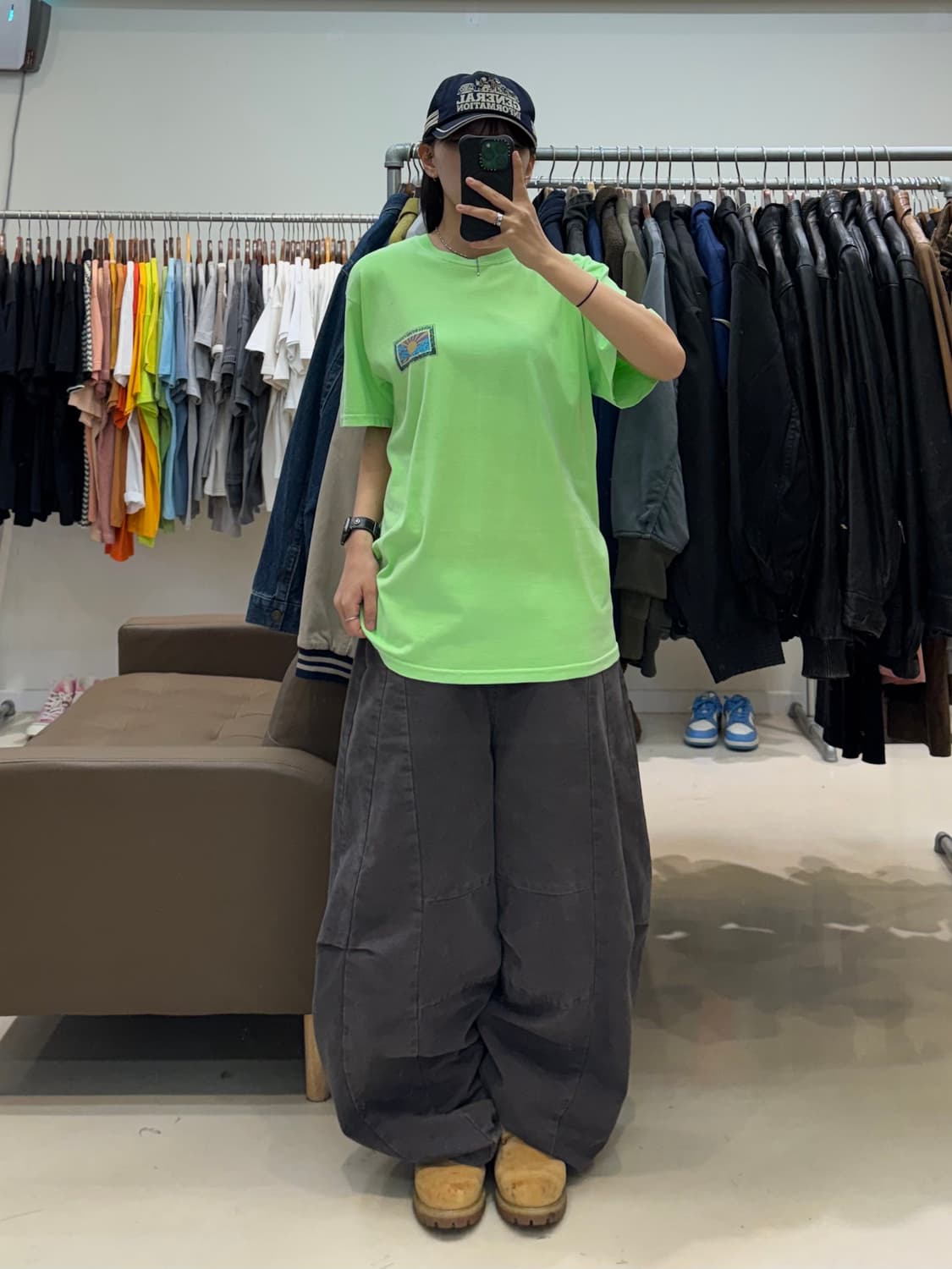 스투시 라구나 반팔 연두색 상품이미지5