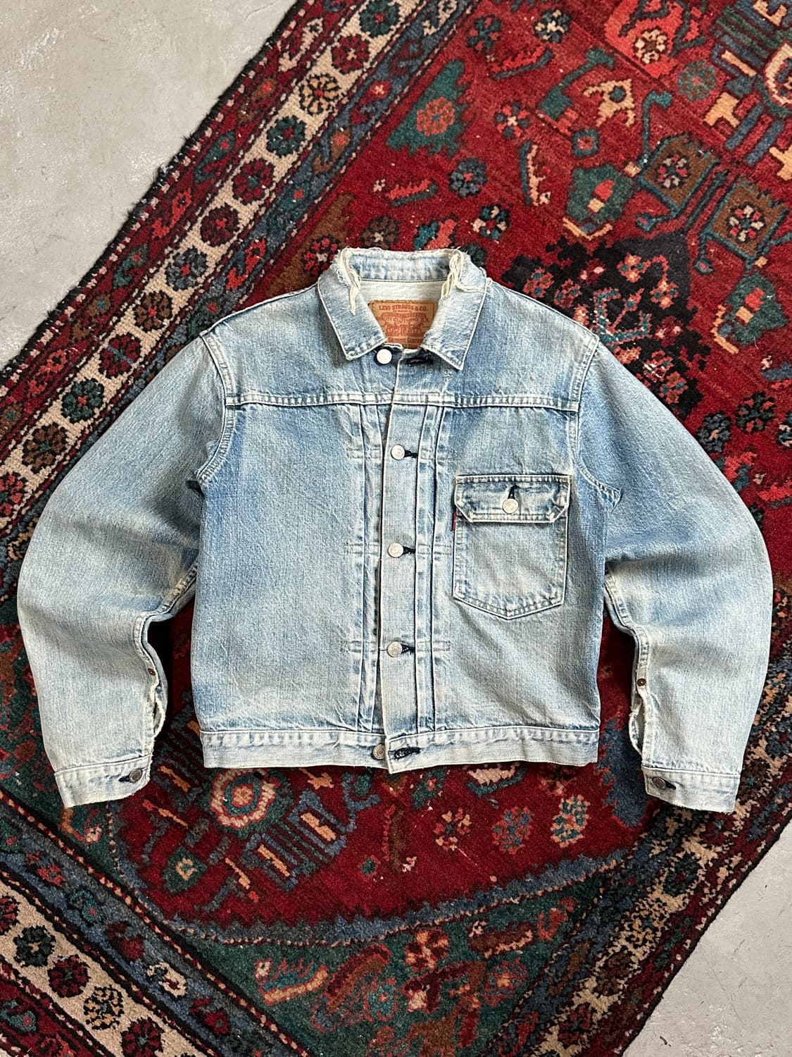 90's JAPAN Made 빈티지 리바이스 타입1 트러커 청자켓 LVC 상품이미지1