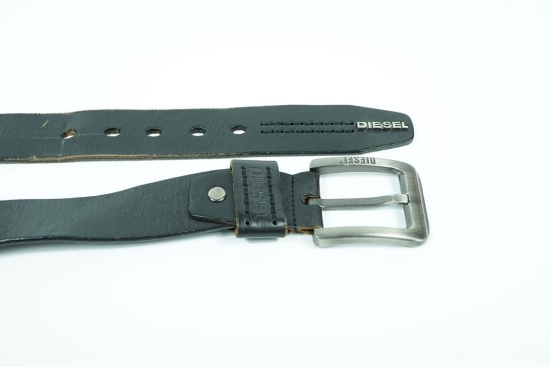 DIESEL 빈티지 블랙 레더벨트 상품이미지5