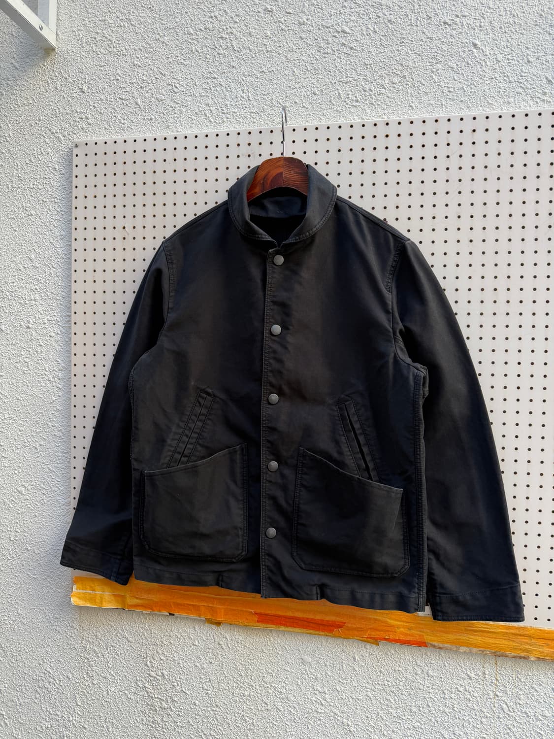 80s FRENCH AIR FORCE MILITARY 블랙몰스킨워크자켓 상품이미지4