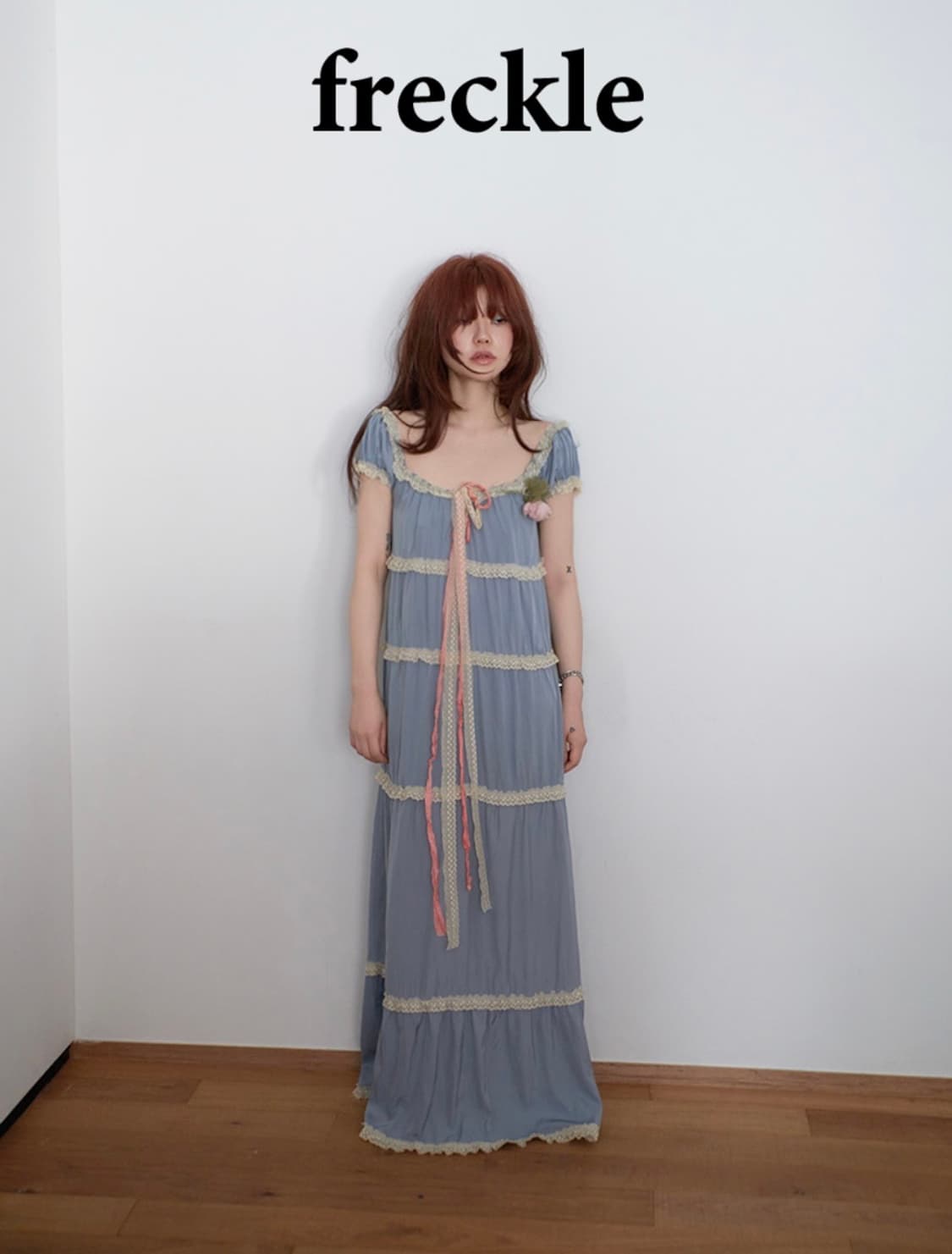 프레클 silk strap tiered maxi dress 상품이미지1