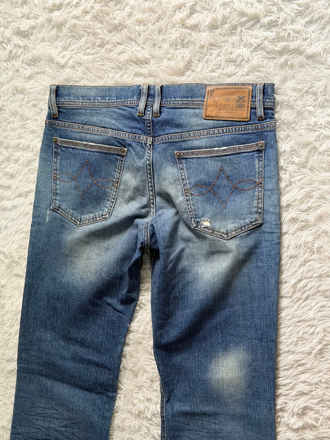 D&G 돌체앤가바나 정품 디스트레스드 스트레이트 데님 팬츠 상품이미지5