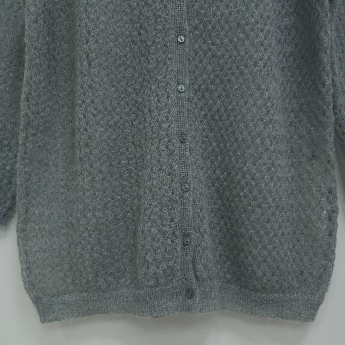 모헤어 혼방 레이스 펀칭 시스루 가디건 상품이미지8