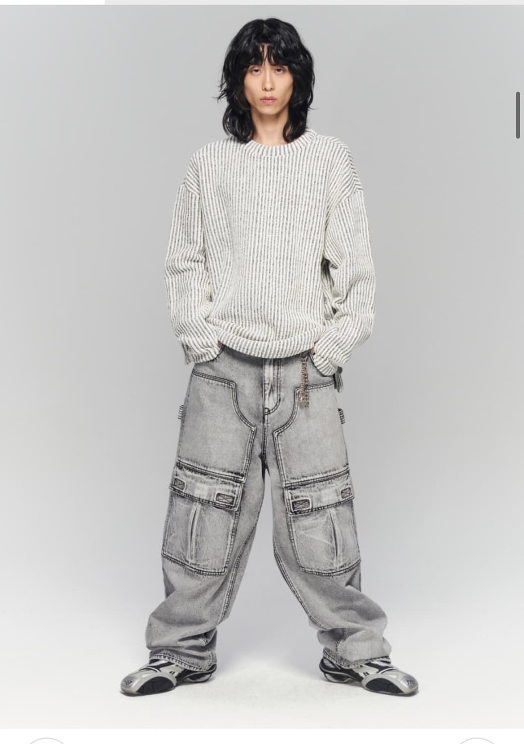 CARPENTER DENIM PANTS GREY 상품이미지5