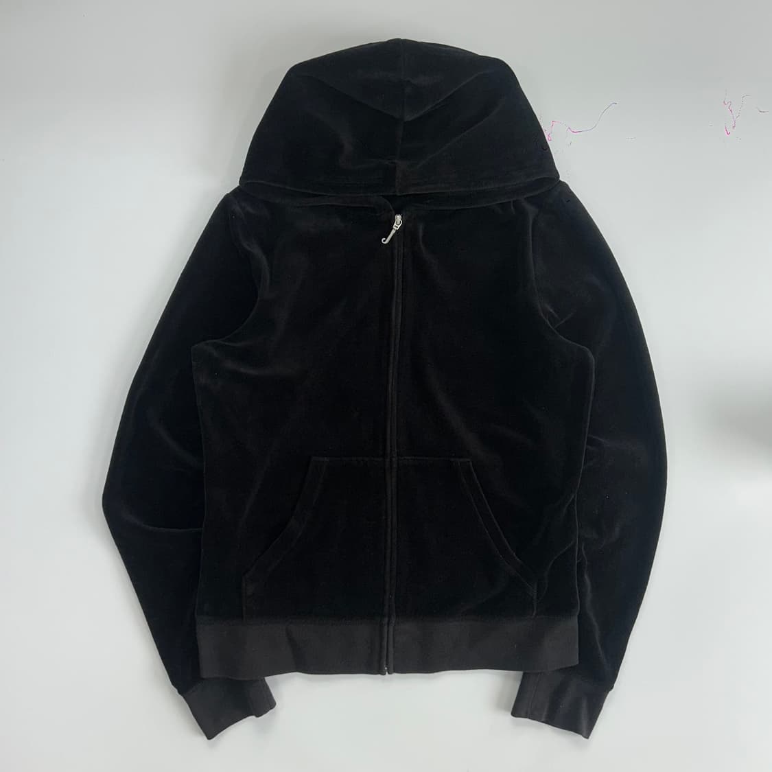 Juicy couture 쥬시꾸뛰르 왕관 블랙 벨벳 후드집업  상품이미지3