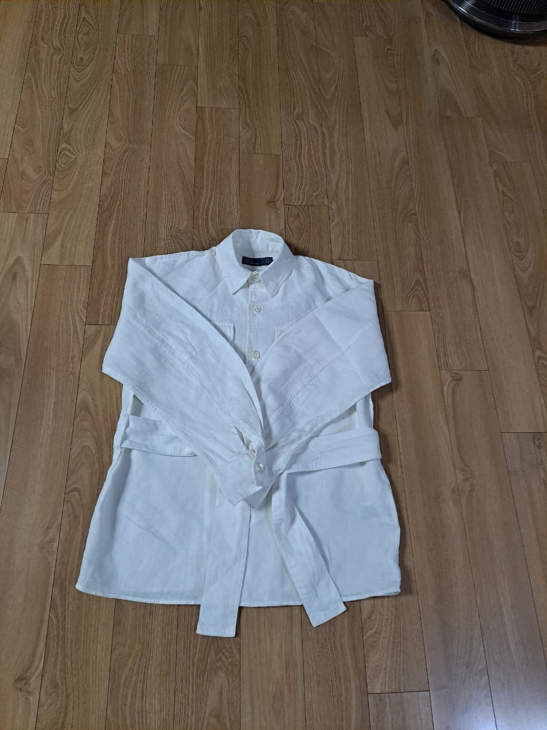 폴로 벨트 린넨 긴팔 셔츠 블라우스 4(44-55) 상품이미지1