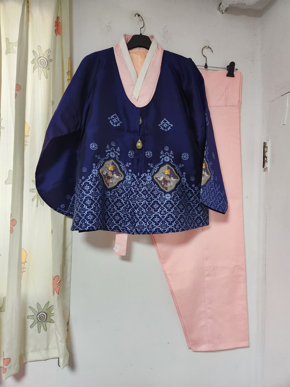 남자 칠보단추 한복 4피스 세트100~105 상품이미지2