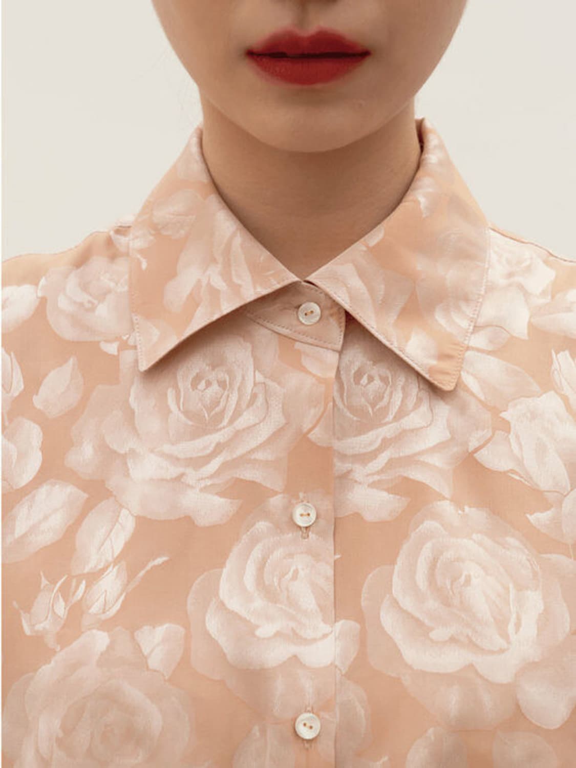 Teak 티크 ROSE FLOWER SILK BLOUSE 상품이미지3