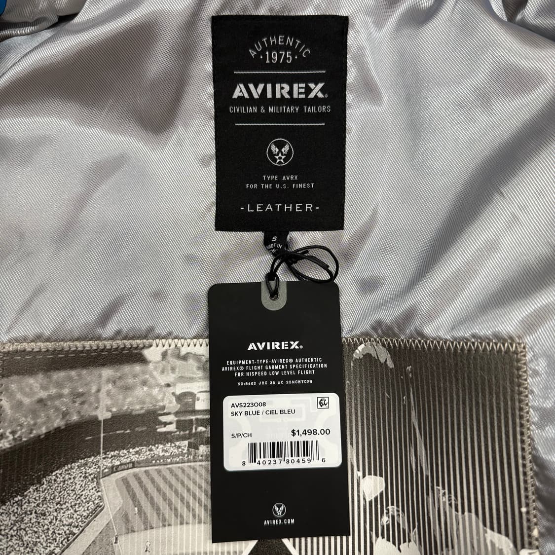 아비렉스 레더자켓 블루 상품이미지7