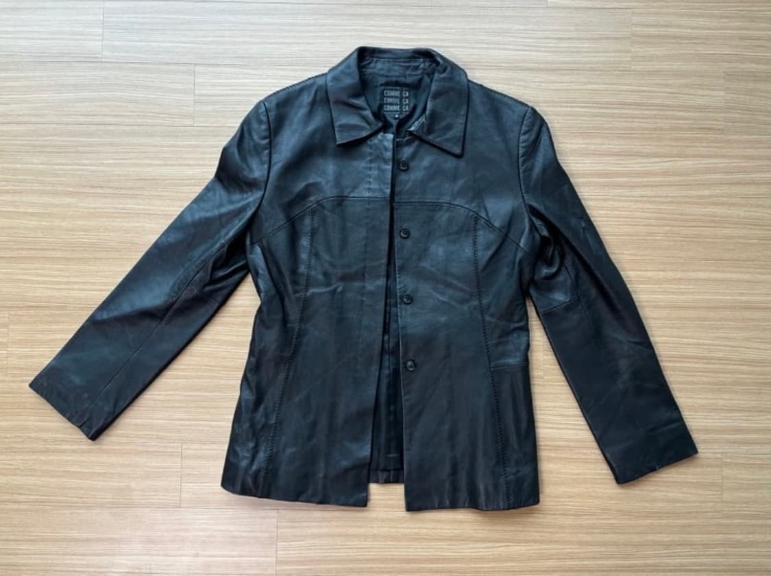 슬림핏 레더 자켓 상품이미지1