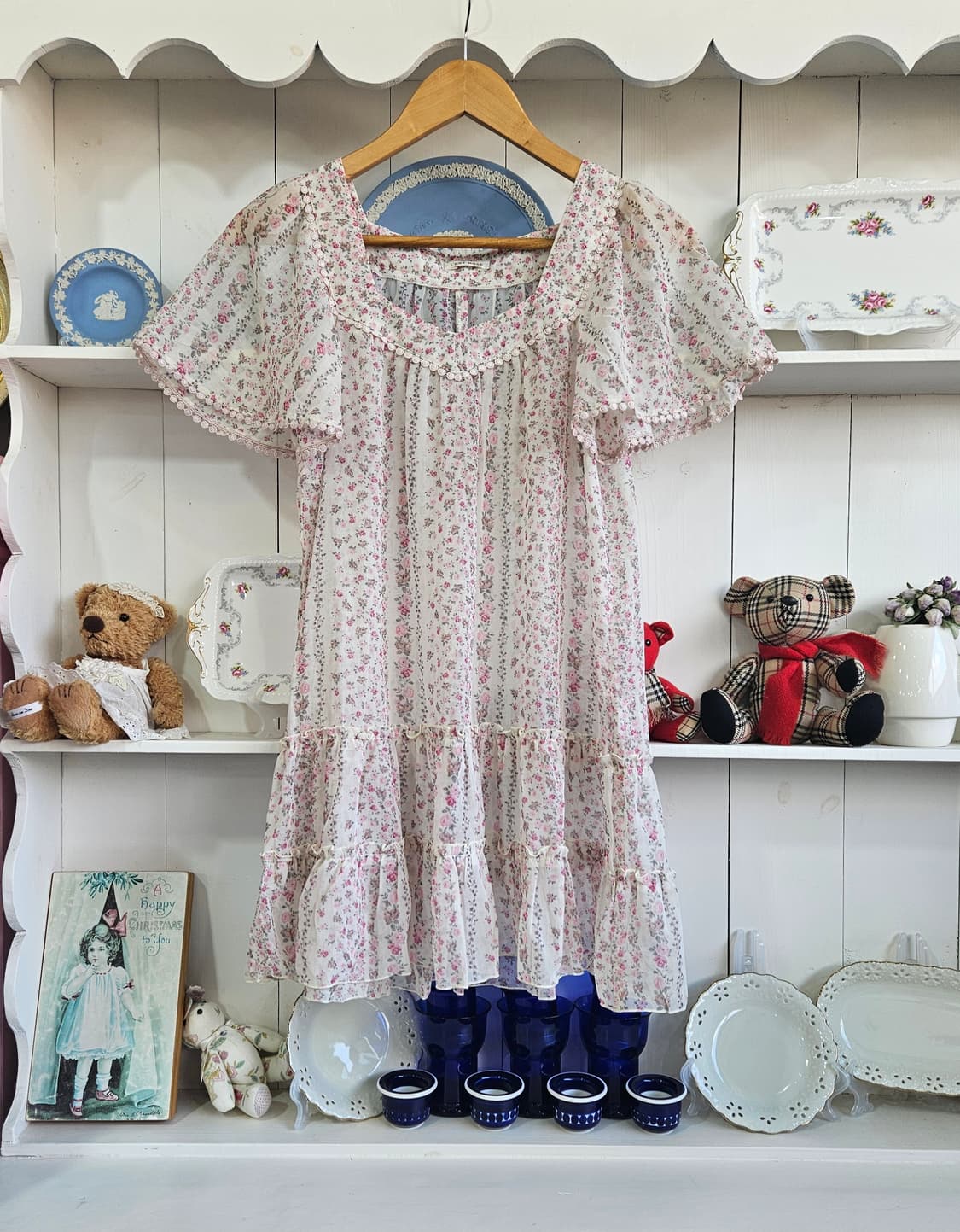 LEST ROSE 플라워 쉬폰 프릴 원피스 상품이미지1