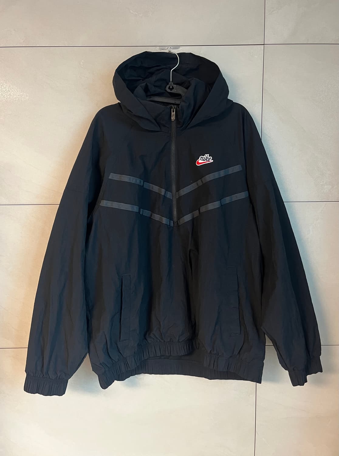 나이키 헤리티지 하프집업 바람막이 블랙 [L size] 상품이미지1
