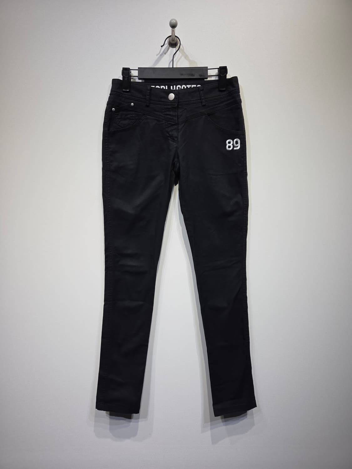 PEARLY GATES 파리게이츠 89로고 슬림핏 팬츠 블랙 상품이미지2