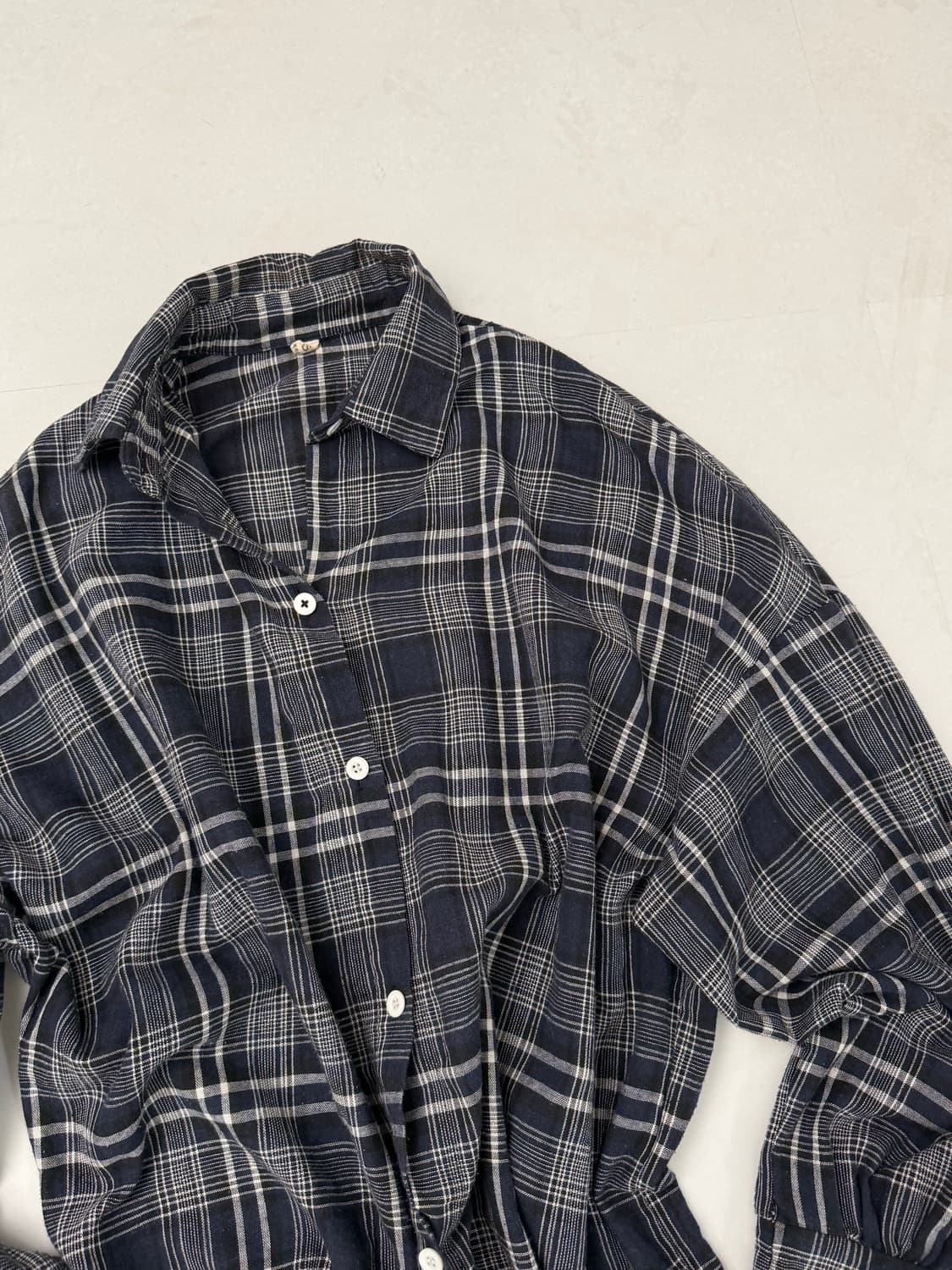 블랙 체크 루즈 셔츠  상품이미지6