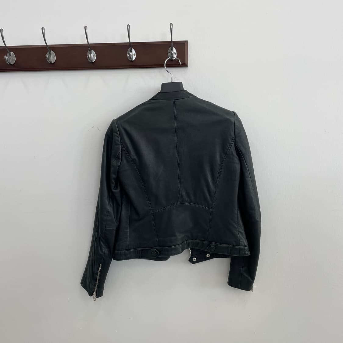 마시모두띠 블랙 가죽 라이더 자켓 상품이미지2