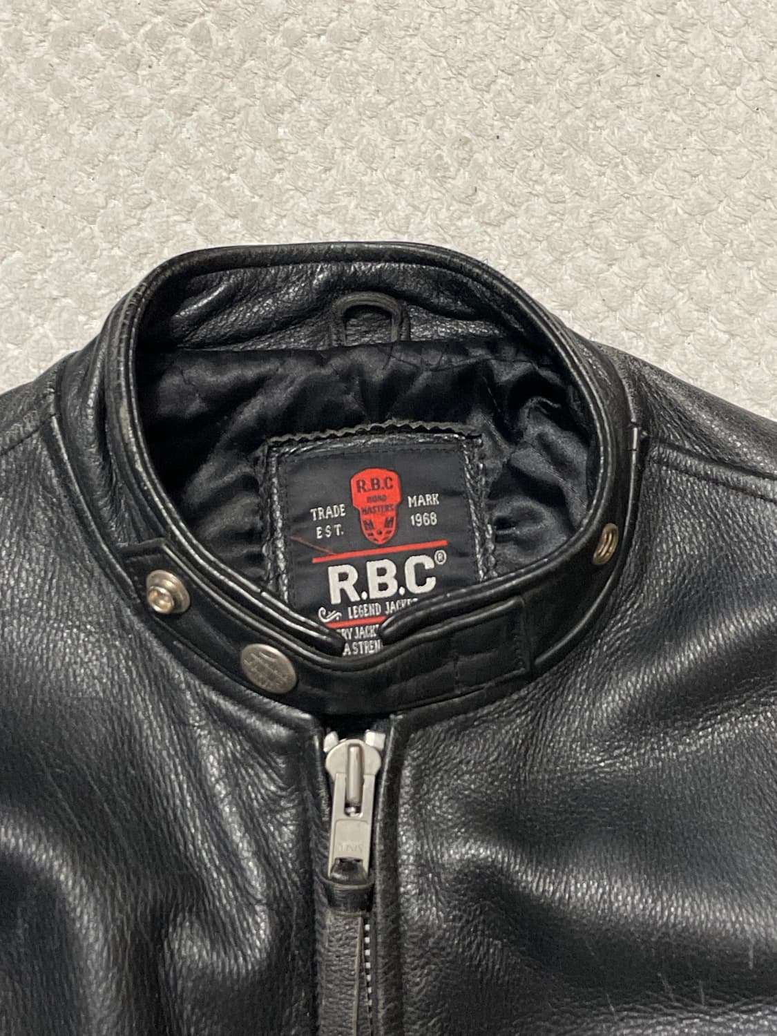 RBC 90's 웨스턴 무드 소가죽 모터사이클 스포츠 레더 자켓 상품이미지4