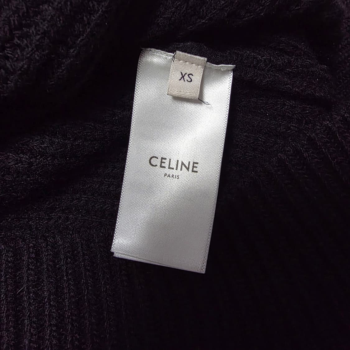 {Xs}[실측M~L]셀린느 리브드 니트 후드티 상품이미지6