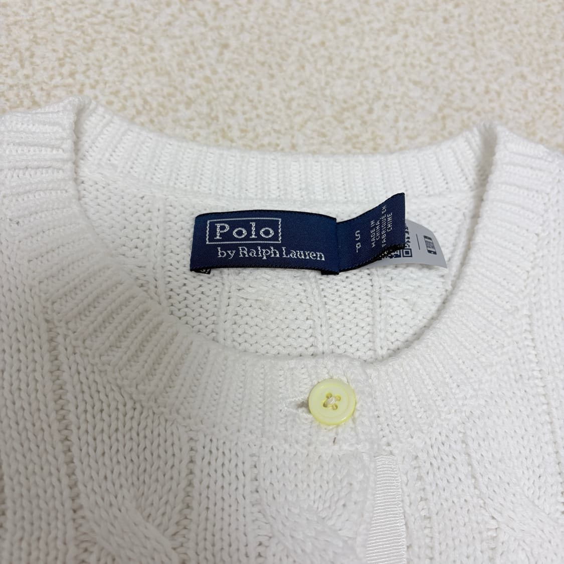 폴로랄프로렌 케이블 반팔 가디건 신형 QR택 상품이미지4