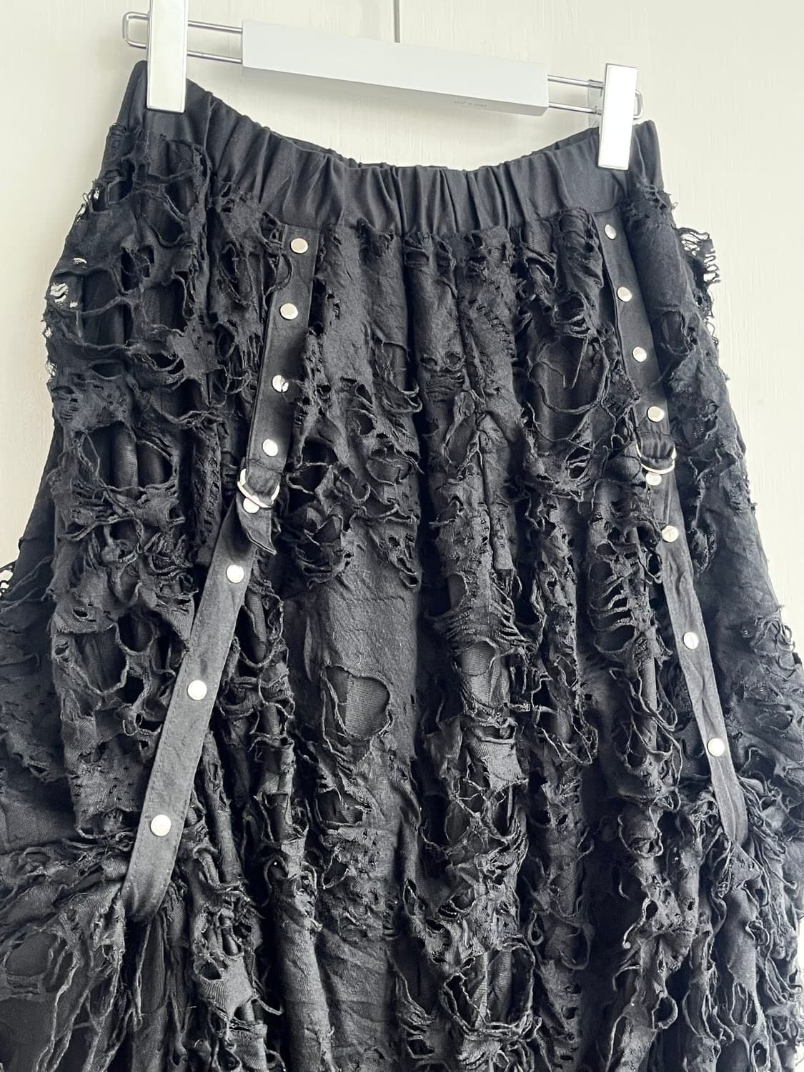 Drug Honey 디스트로이드 러플 서스펜더 고스 스커트 상품이미지2