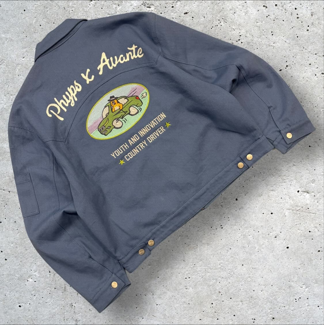 [M] Phyps 피지컬디파트먼트  x 아반떼 자수 워크 자켓 B702 상품이미지1