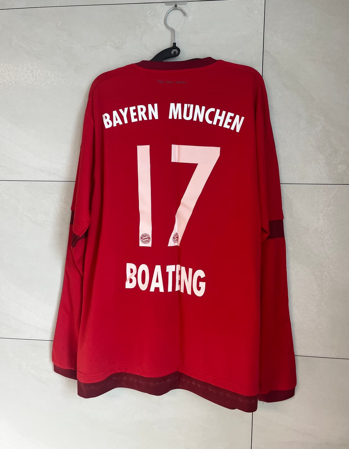 아디다스 뮌헨 15-16 제롬 보아텡 긴팔 져지 유니폼 [XL]  상품이미지5