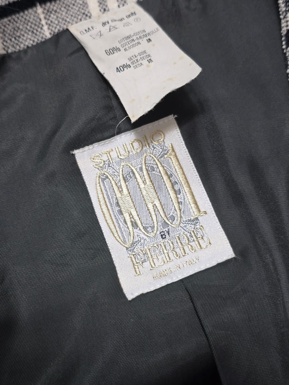 Gianfranco Ferre 지안프랑코 페레 실크 혼방 체크 코트  상품이미지8