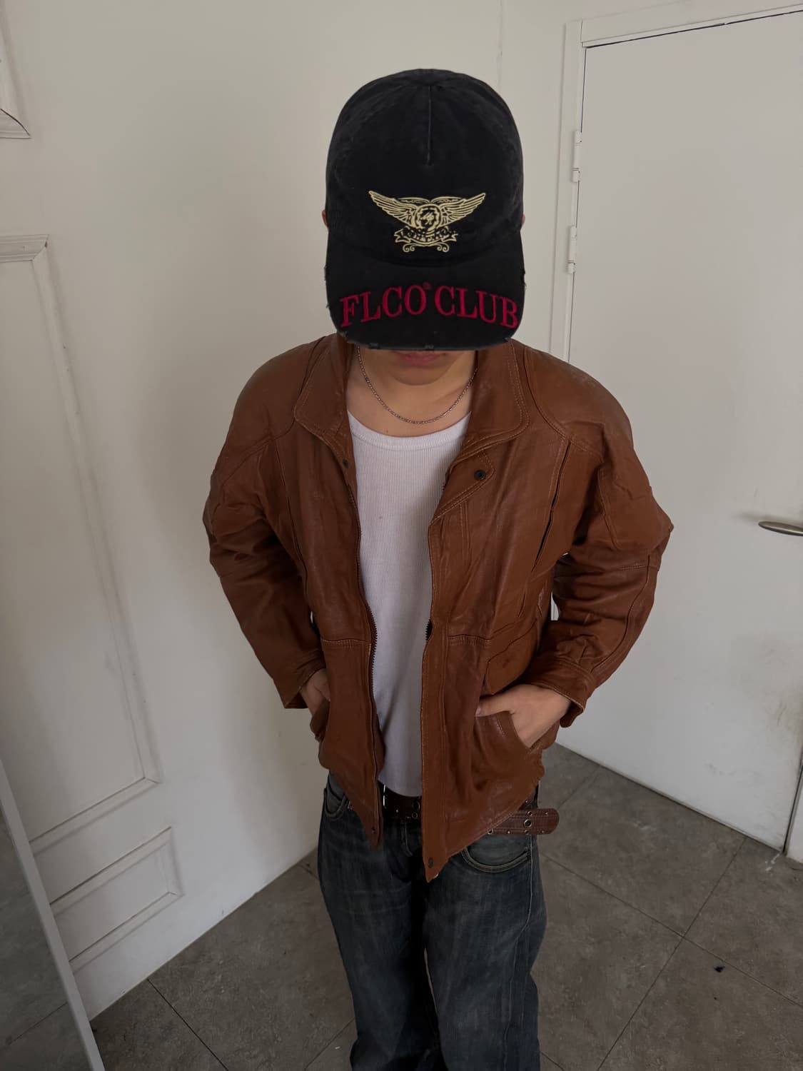 유틸리티 디테일 레더 블루종 자켓 상품이미지6