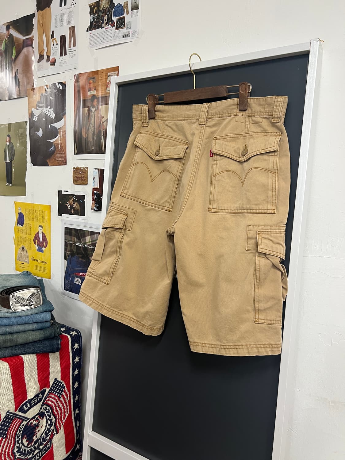 00s Levis 리바이스 카고 베이지 하프 팬츠 상품이미지10