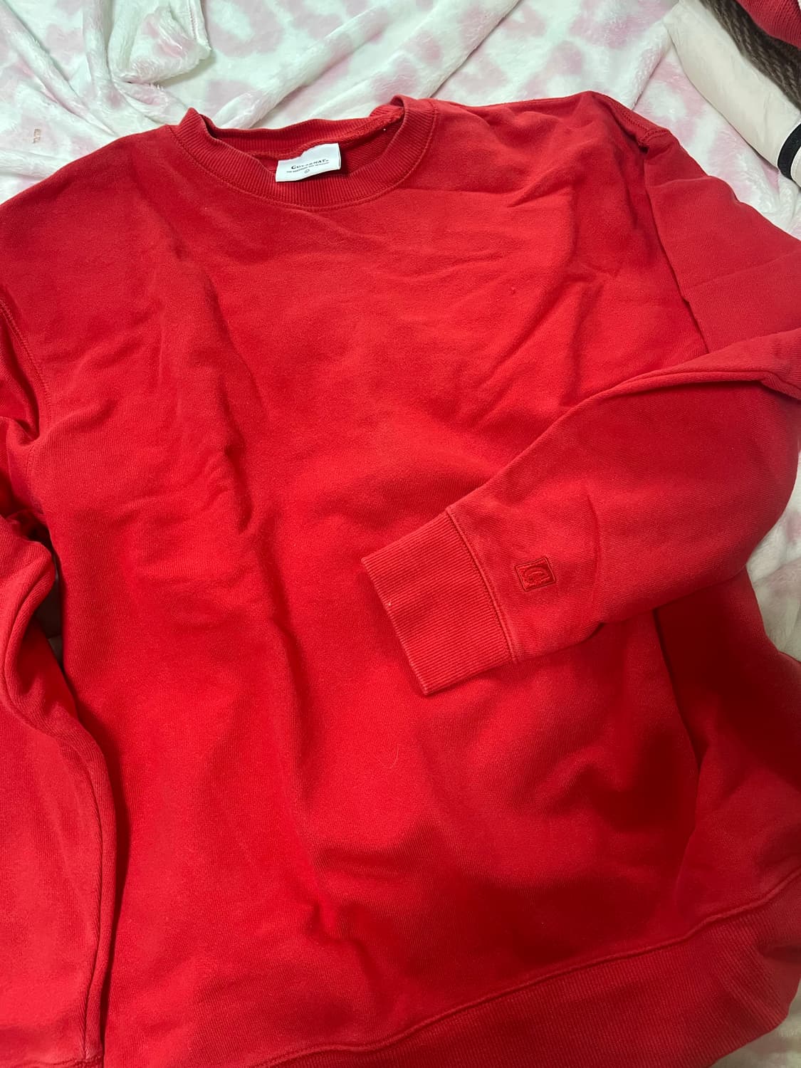 커버낫 레드 맨투맨 상품이미지1