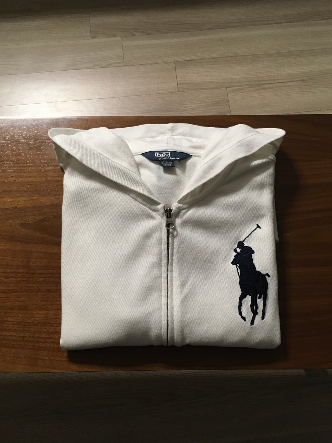 폴로 빅포니 후드집업 화이트 상품이미지1