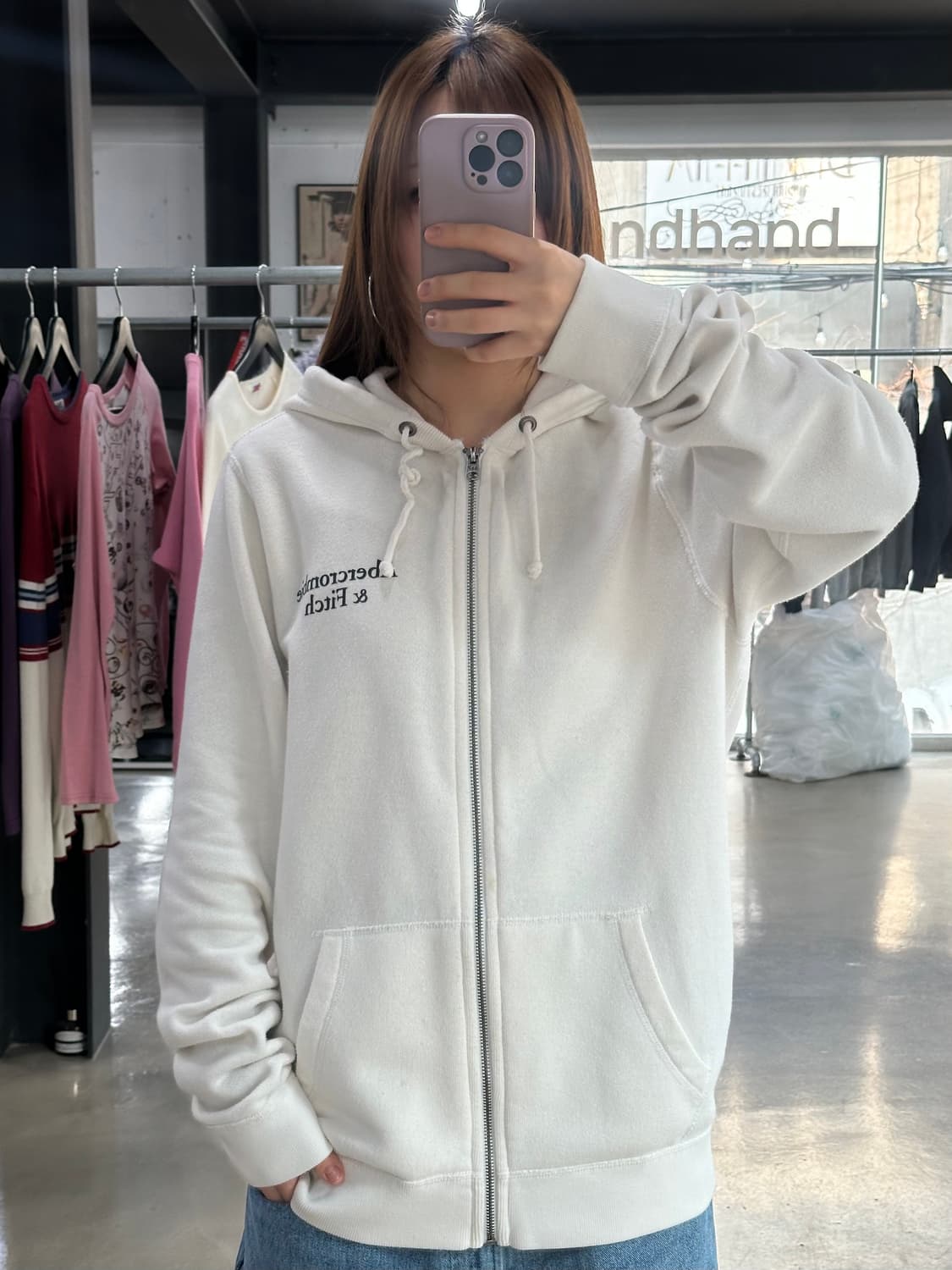 아베크롬비 스펠로고 후드집업 상품이미지2