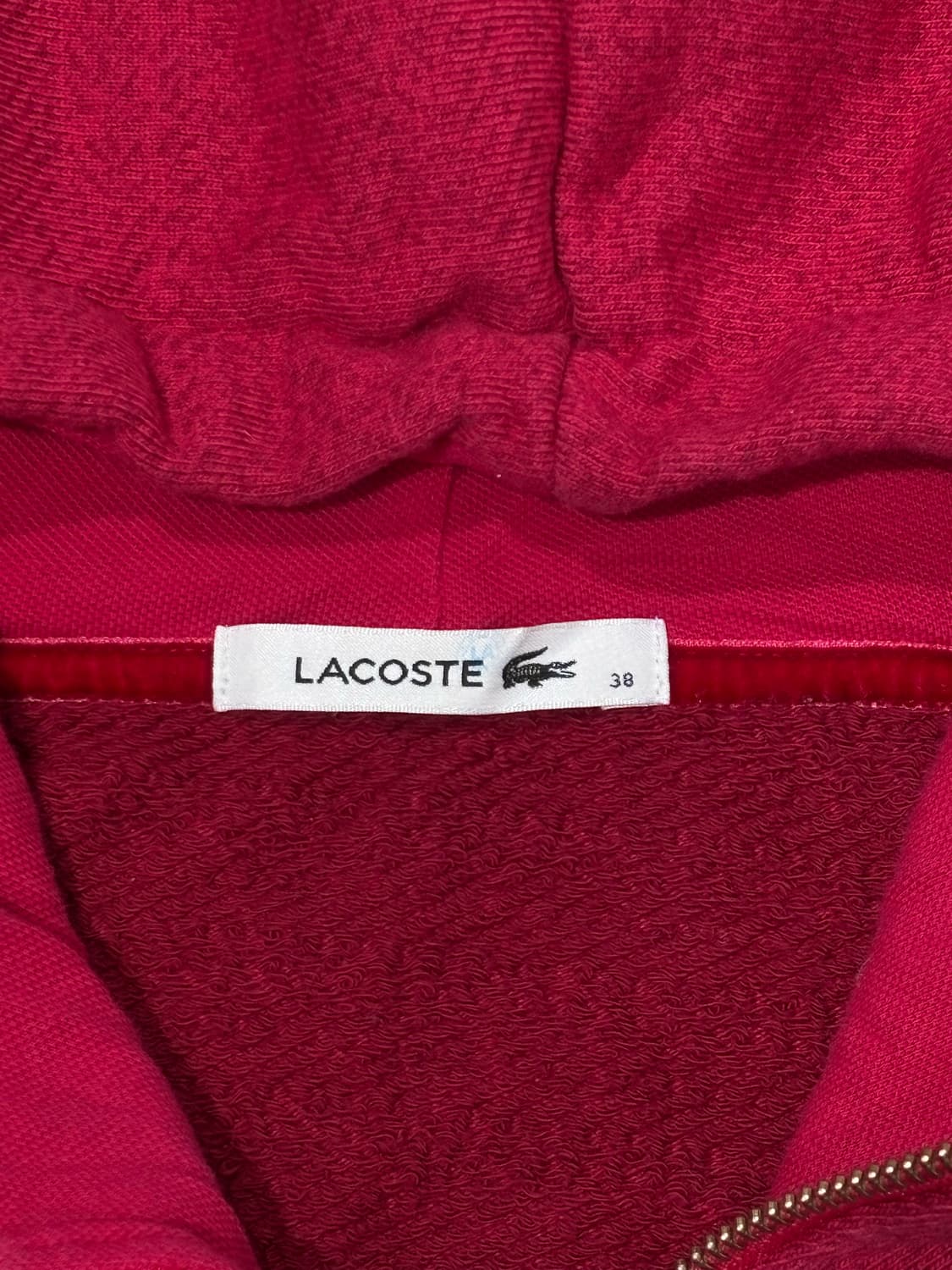 라코스테 핑크 패턴 투웨이 후드집업 상품이미지6