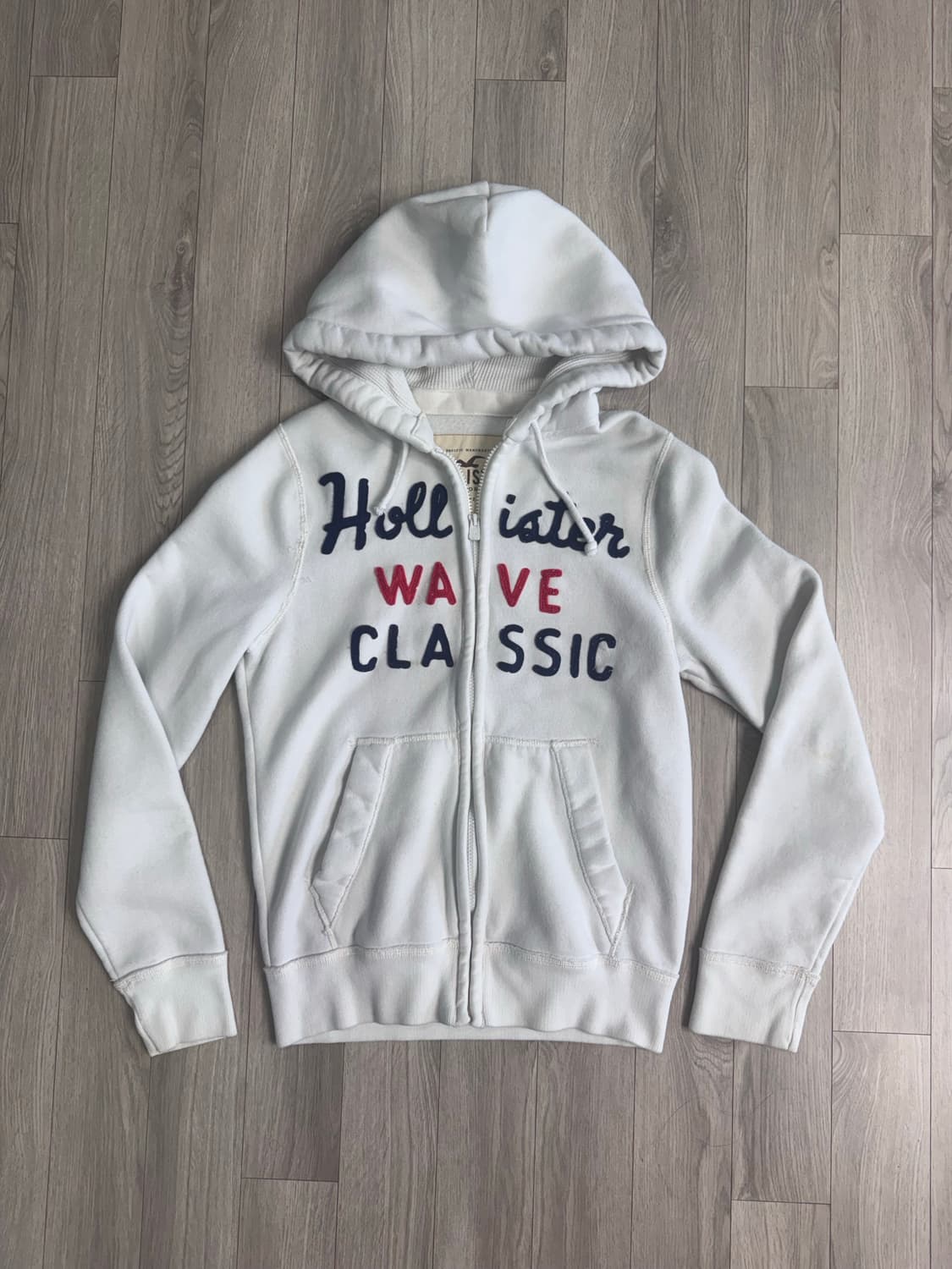 홀리스터 화이트 후드집업 상품이미지1