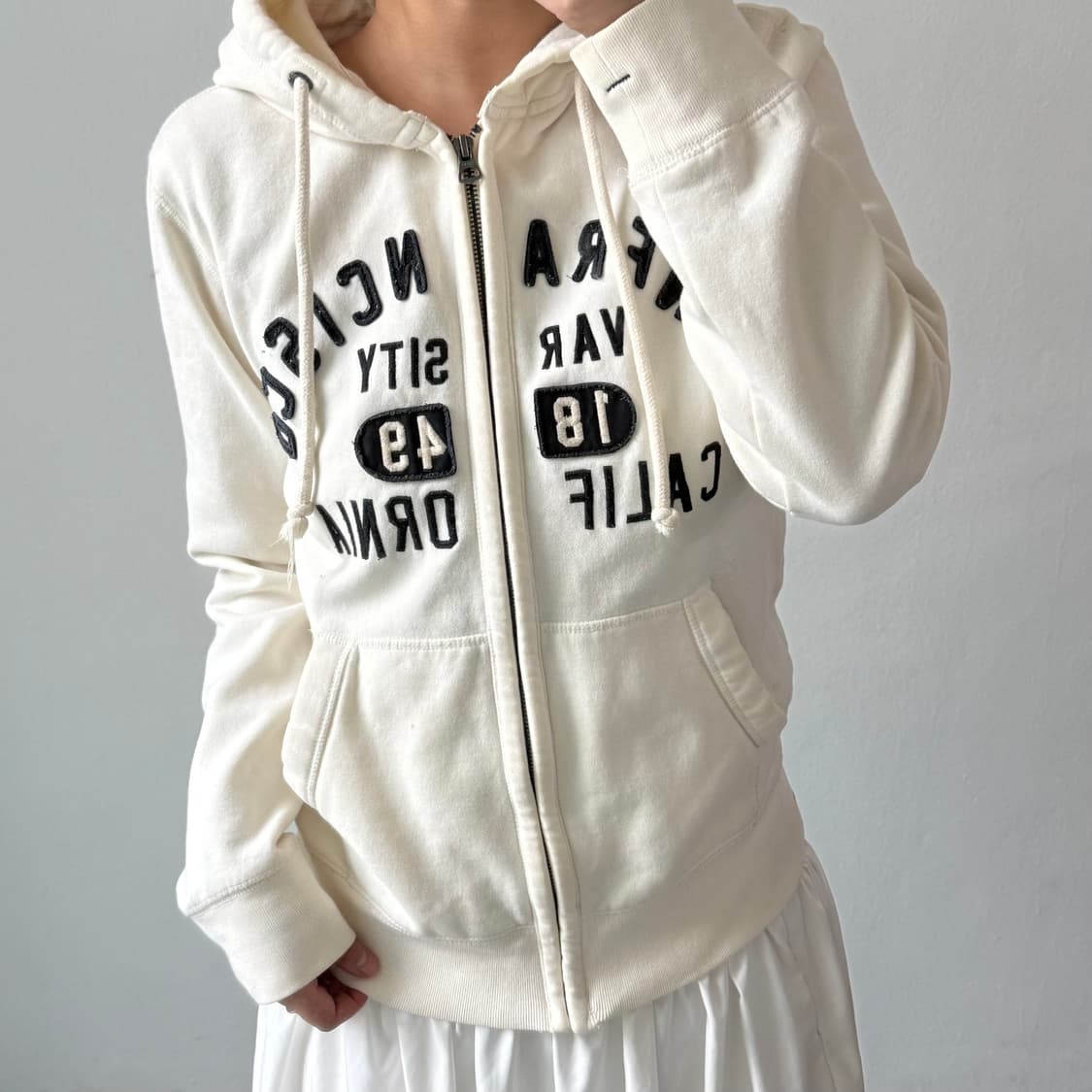 [M] 후아유 아이보리 후드집업 상품이미지1