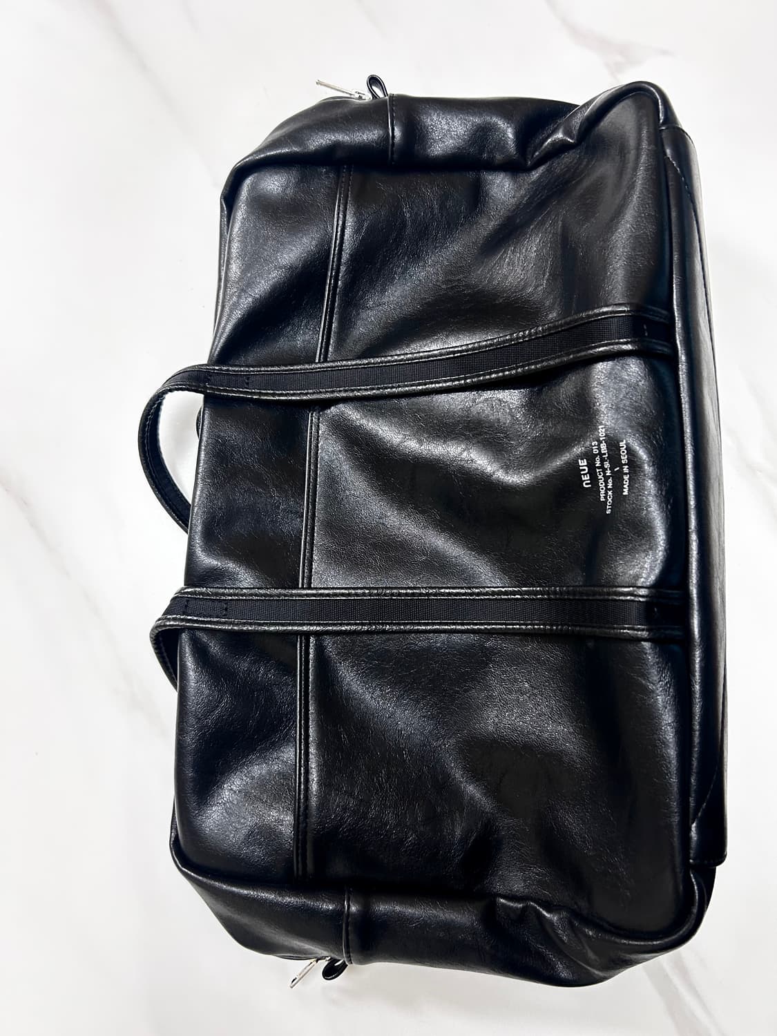 neue노이에 레더 보스턴백 M 블랙-당일 배송 상품이미지1