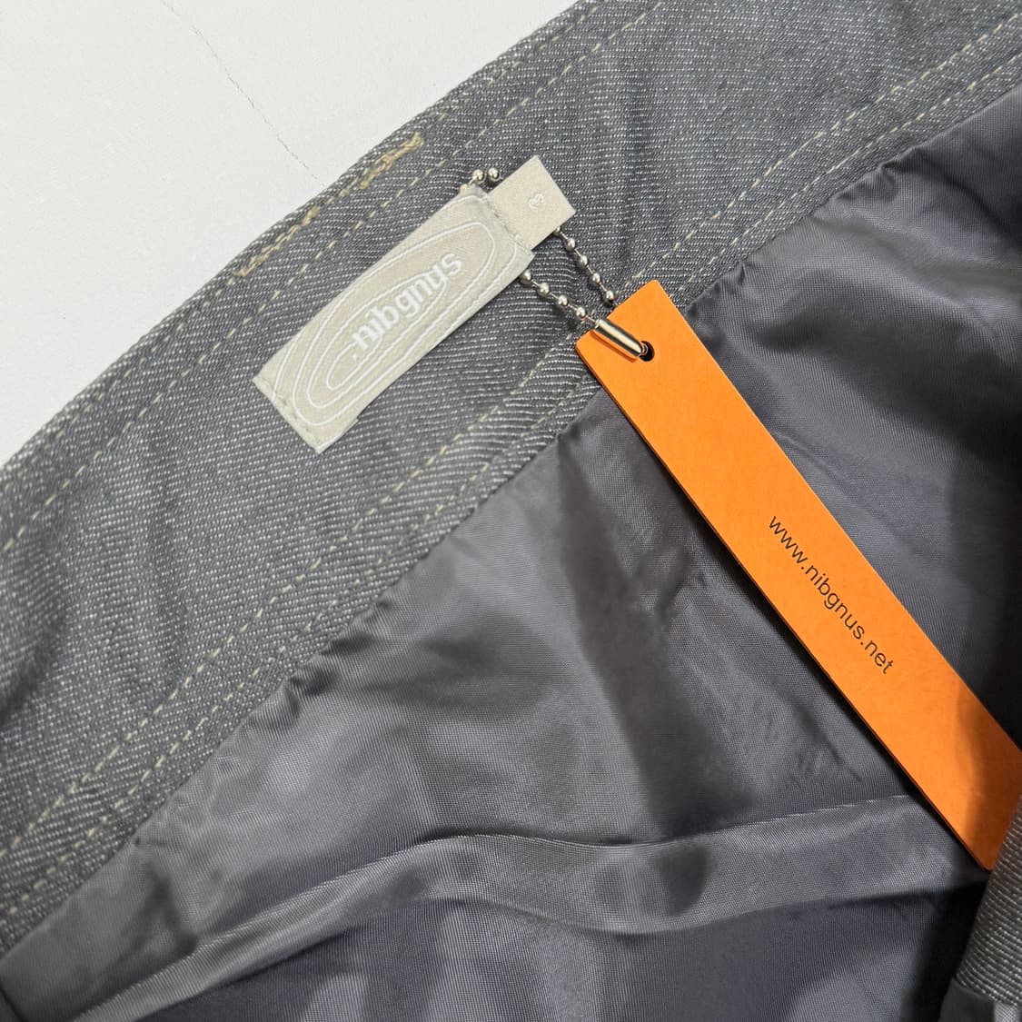 닙그너스 .dbl belt mini skirt blue 상품이미지4
