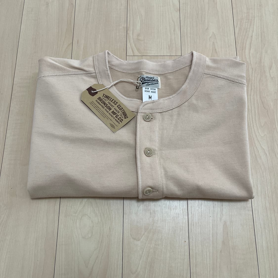 브론슨 헨리넥 반팔 M 새상품 상품이미지3