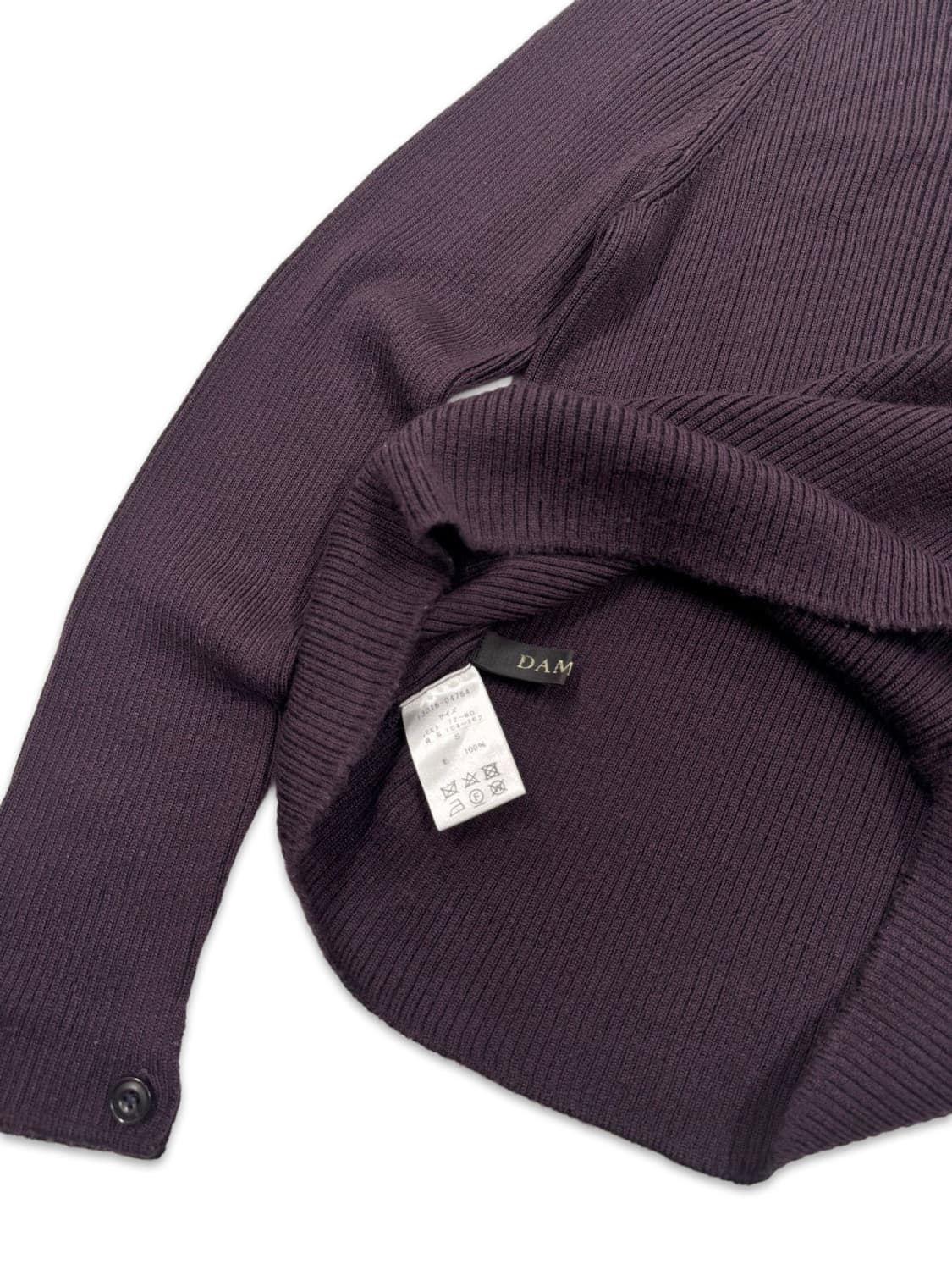 빈티지 Dama Collection 다크 퍼플 사이드 단추 긴팔 니트 상품이미지5