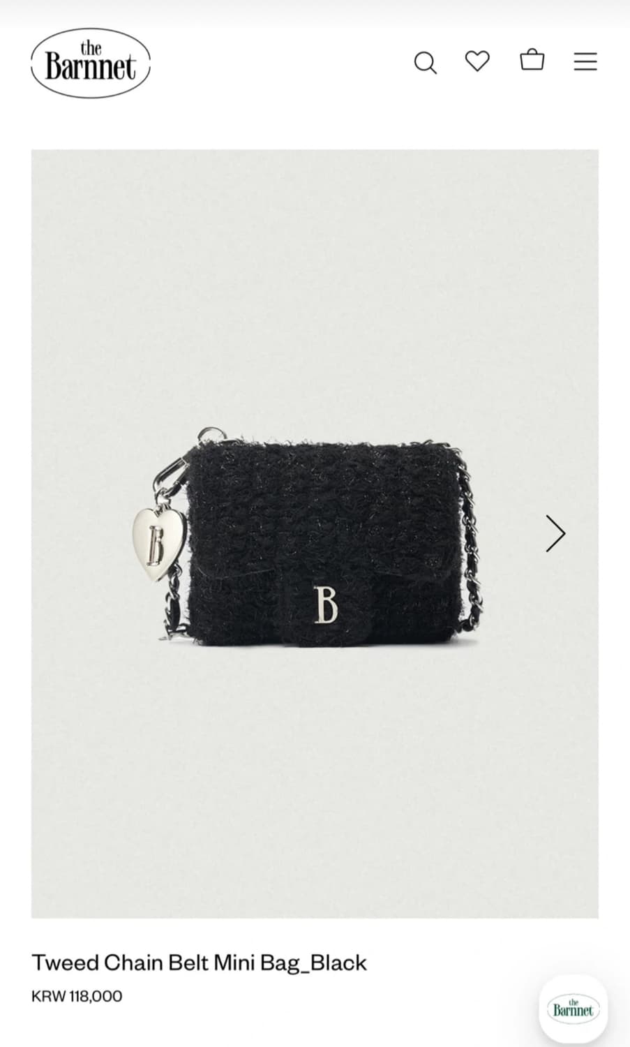 chain belt mini bag 더바넷 트위드 미니백 상품이미지1