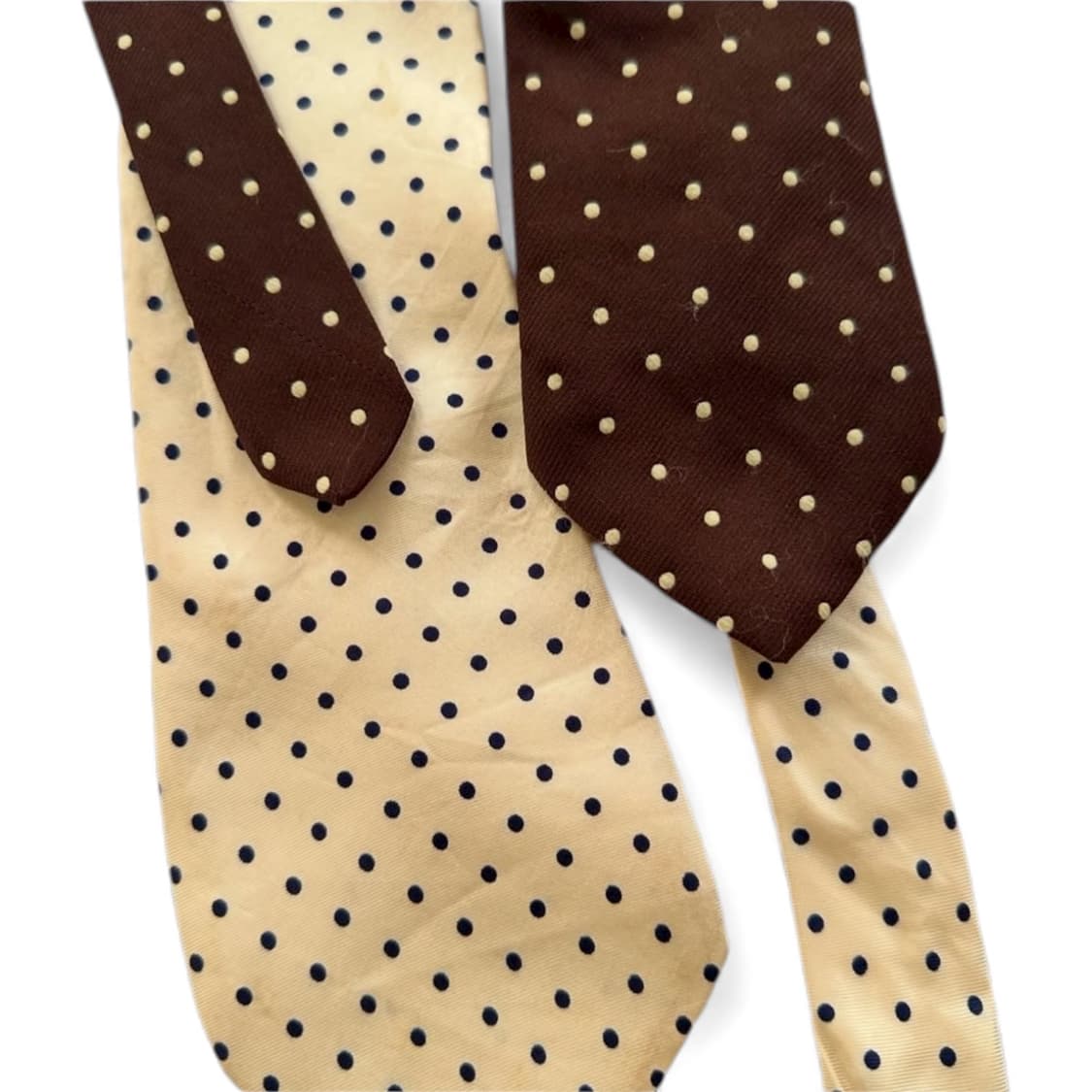 VINTAE EDark brown,cream polka dots tie 상품이미지2